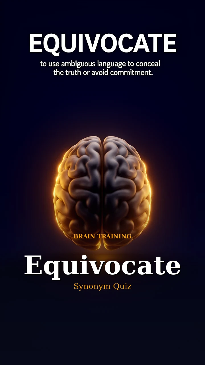 Equivocate — Synonym Quiz