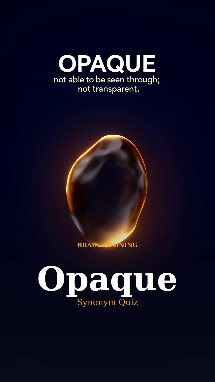 Opaque — Synonym Quiz — Brain Training illustration